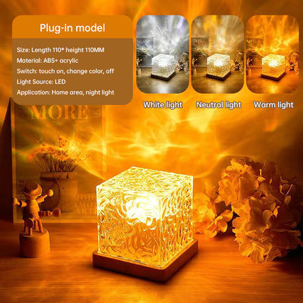 SAMA - Dynamic Water Ripple Projector Lamp Crystal Flame Effect Light