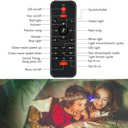 SAMA - Galaxy Starry Night LED Projector with Bluetooth Music & Remote