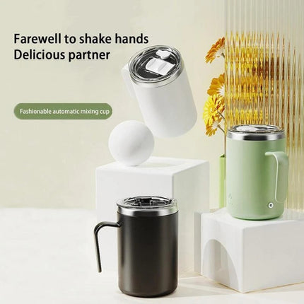 SAMA Automatic Self-Stirring Coffee Mug – Stainless Steel Magnetic Rotating Cup