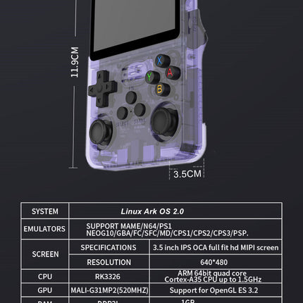 SAMA - R36S Handheld Retro Game Console – 3.5" Open-Source Emulator