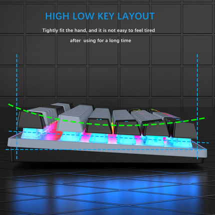 SAMA - 87-Key LED Gaming Keyboard – USB Wired Mechanical Hand fee