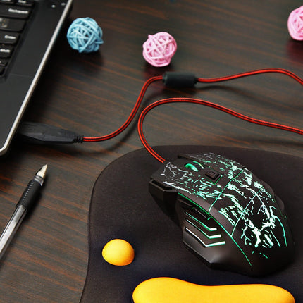 SAMA - HXSJ 7D Gaming Mouse – 3200DPI RGB Wired USB Mouse with Fire Key