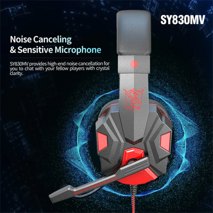 SAMA - Wired Gaming Headset for Laptop – 3.5mm/USB, Mic, LED Lights