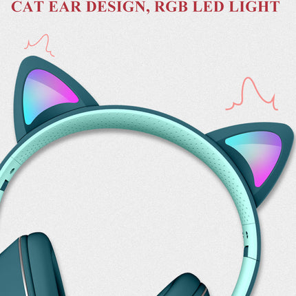 SAMA - AKZ-022 Cat Ear Gaming Headset – RGB Wired Headphones with Mic