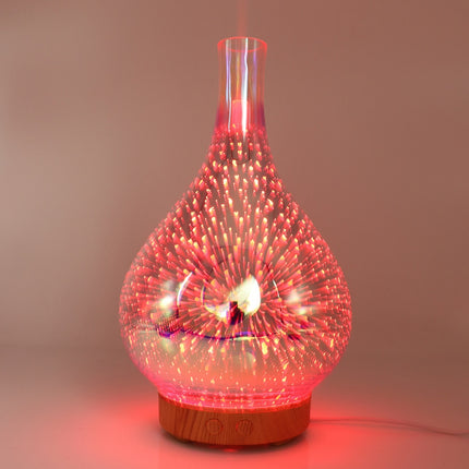 SAMA - 3D Fireworks Glass Aroma Diffuser – LED Mist Humidifier 25cm