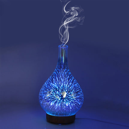 SAMA - 3D Fireworks Glass Aroma Diffuser – LED Mist Humidifier 25cm