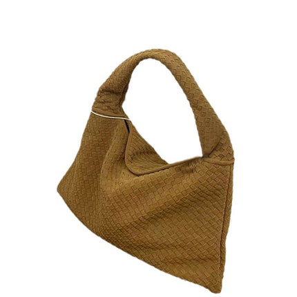 SAMA - Suede Woven Tote Bag – Large Capacity Shoulder Handbag
