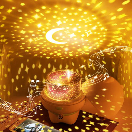 SAMA - Starry Sky Rotating Night Light Projector for Kids Bedroom