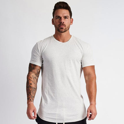 SAMA MuscleFit Men’s Gym T-Shirt – Cotton Slim Fit Bodybuilding Tee