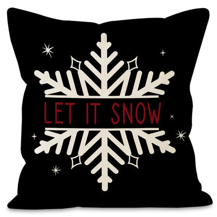 SAMA - Christmas Tree & Snowflake Pillow Cover 45x45cm Linen Decor