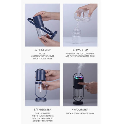 SAMA - Mini USB Night Light Humidifier – Colorful Projection Mist Lamp