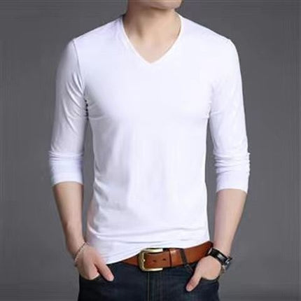 SAMA Men’s Ice Silk Long Sleeve T-Shirt – Summer Stretch Base Tee