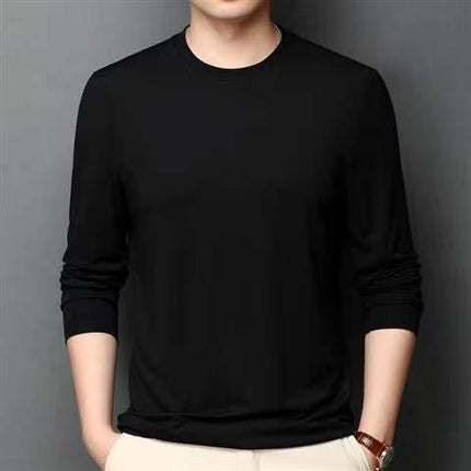 SAMA Men’s Ice Silk Long Sleeve T-Shirt – Summer Stretch Base Tee