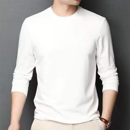 SAMA Men’s Ice Silk Long Sleeve T-Shirt – Summer Stretch Base Tee