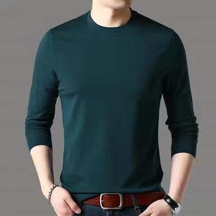 SAMA Men’s Ice Silk Long Sleeve T-Shirt – Summer Stretch Base Tee