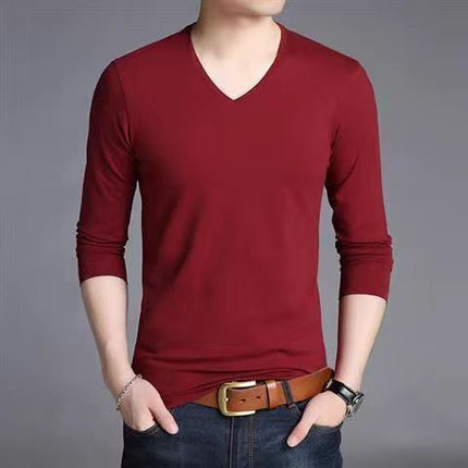 SAMA Men’s Ice Silk Long Sleeve T-Shirt – Summer Stretch Base Tee