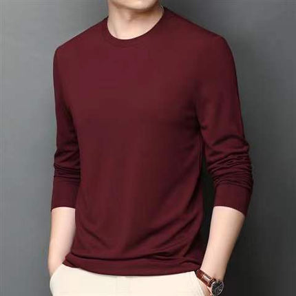 SAMA Men’s Ice Silk Long Sleeve T-Shirt – Summer Stretch Base Tee