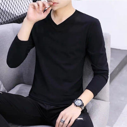 SAMA Men’s Ice Silk Long Sleeve T-Shirt – Summer Stretch Base Tee