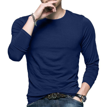 SAMA Men’s Ice Silk Long Sleeve T-Shirt – Summer Stretch Base Tee