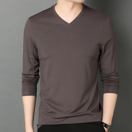 SAMA Men’s Ice Silk Long Sleeve T-Shirt – Summer Stretch Base Tee