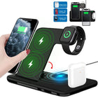 Foldable 4-in-1 Qi wireless charger stand, 15W, USB-C, for phone/Watch/AirPods