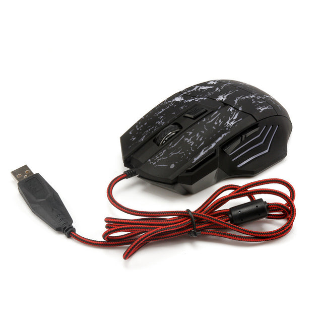 SAMA - HXSJ 7D Gaming Mouse – 3200DPI RGB Wired USB Mouse with Fire Key