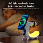 Y18 6-in-1 wireless charger with clock, Bluetooth speaker, night light