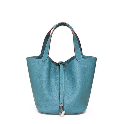 SAMA Top-Grain Cowhide Bucket Bag – Urban Minimalist (Medium)