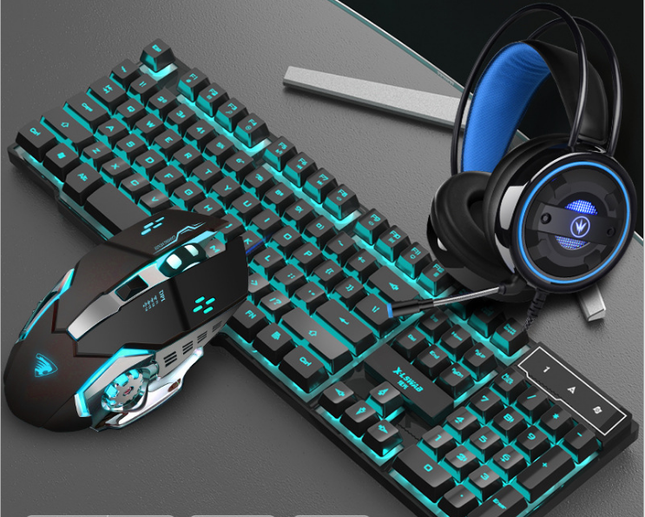 SAMA - Gaming Keyboard Mouse Headset Set – 3-in-1 Wired RGB Combo