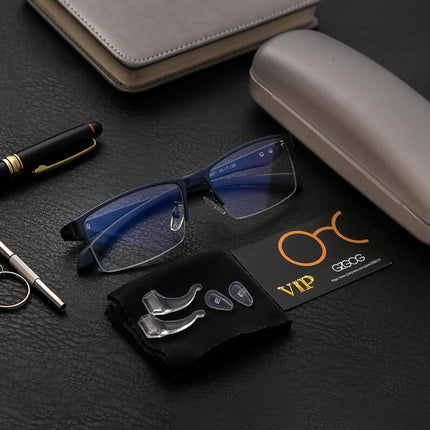 SAMA - Titanium Blue Light Glasses – Anti-Eye Strain Gaming Eyewear