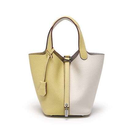 SAMA Top-Grain Cowhide Bucket Bag – Urban Minimalist (Medium)