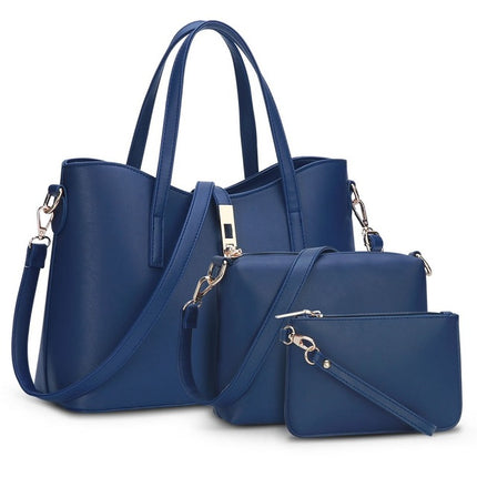 SAMA Women’s PU Leather Top-Handle & Messenger Bag Set