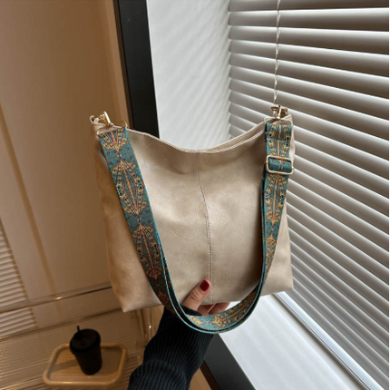 SAMA PU Bucket Shoulder Crossbody Bag – Large Capacity