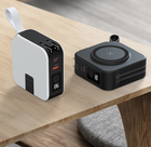 SAMA 5-in-1 magnetic wireless power bank 10,000mAh with USB, fast-charge, Black/White