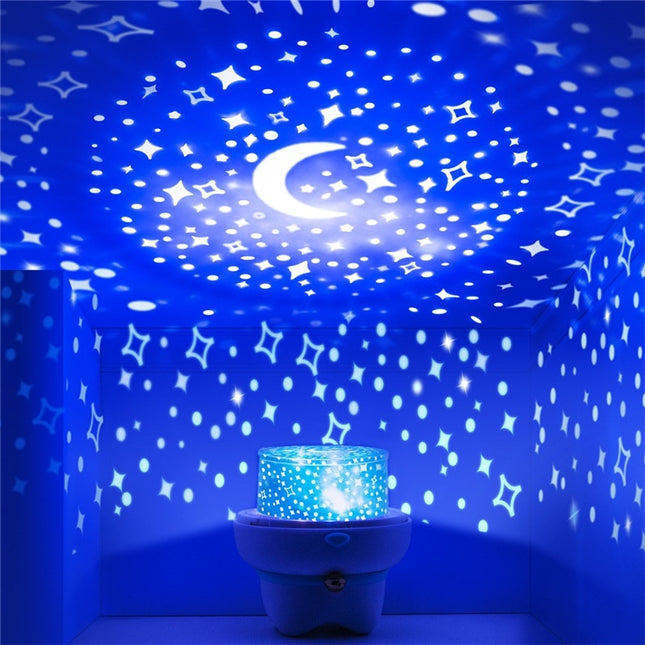 Starry sky rotating kids night light projector for bedroom sleep
