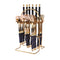 24-piece 410 stainless steel gold cutlery set with plastic handles—European style