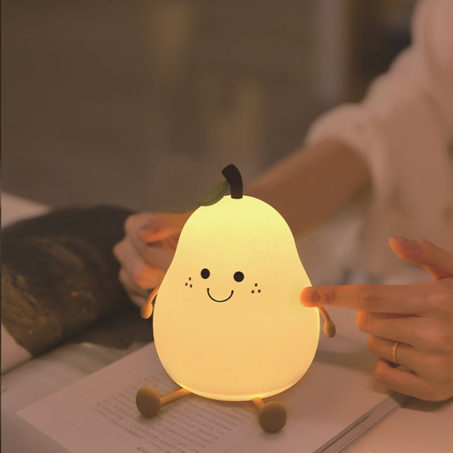 SAMA - Cute Pear Duck Silicone Night Light with Timer & Color Changing