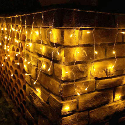 SAMA - LED Icicle Christmas Curtain Lights 8-Mode Waterproof 5M