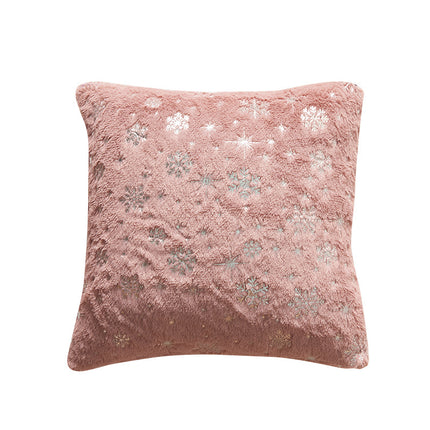 SAMA - Christmas Snowflake Plush Pillow Cover 45x45cm Hot Stamping