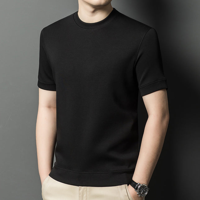 SAMA Men’s Summer Knit T-Shirt – Slim Fit Crewneck Pullover Tee