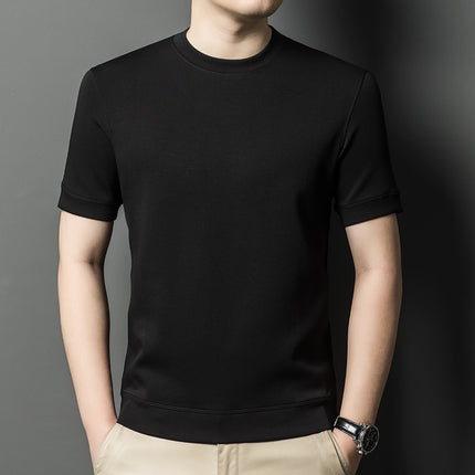 SAMA Men’s Summer Knit T-Shirt – Slim Fit Crewneck Pullover Tee