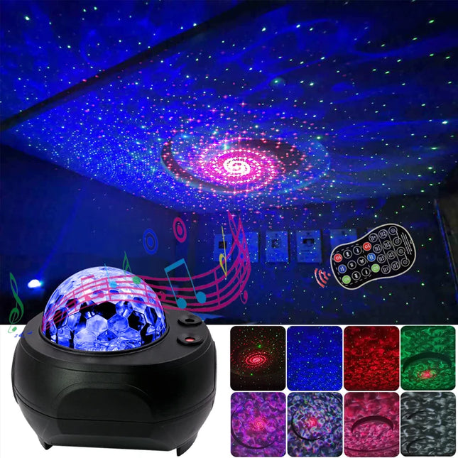 SAMA - LED Galaxy Starry Ocean Projector with Bluetooth Music & Remote