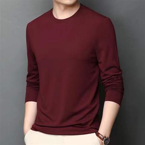 SAMA Men’s Ice Silk Long Sleeve T-Shirt – Summer Stretch Base Tee